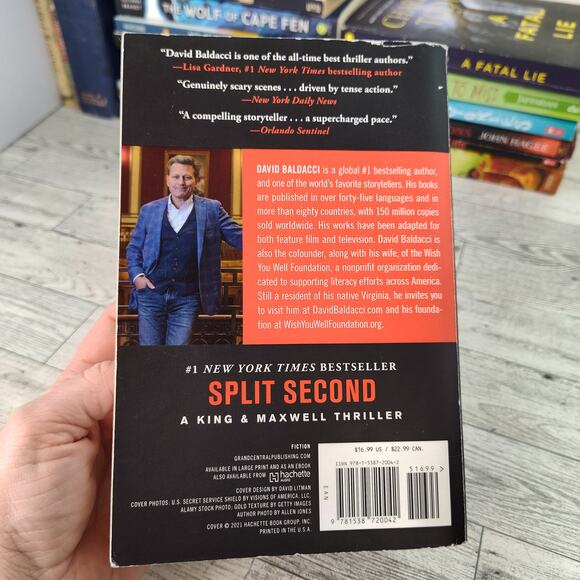 SPLIT SECOND King & Maxwell Thriller David Baldacci Trade Paperback 2021 Edition - Picture 5 of 10